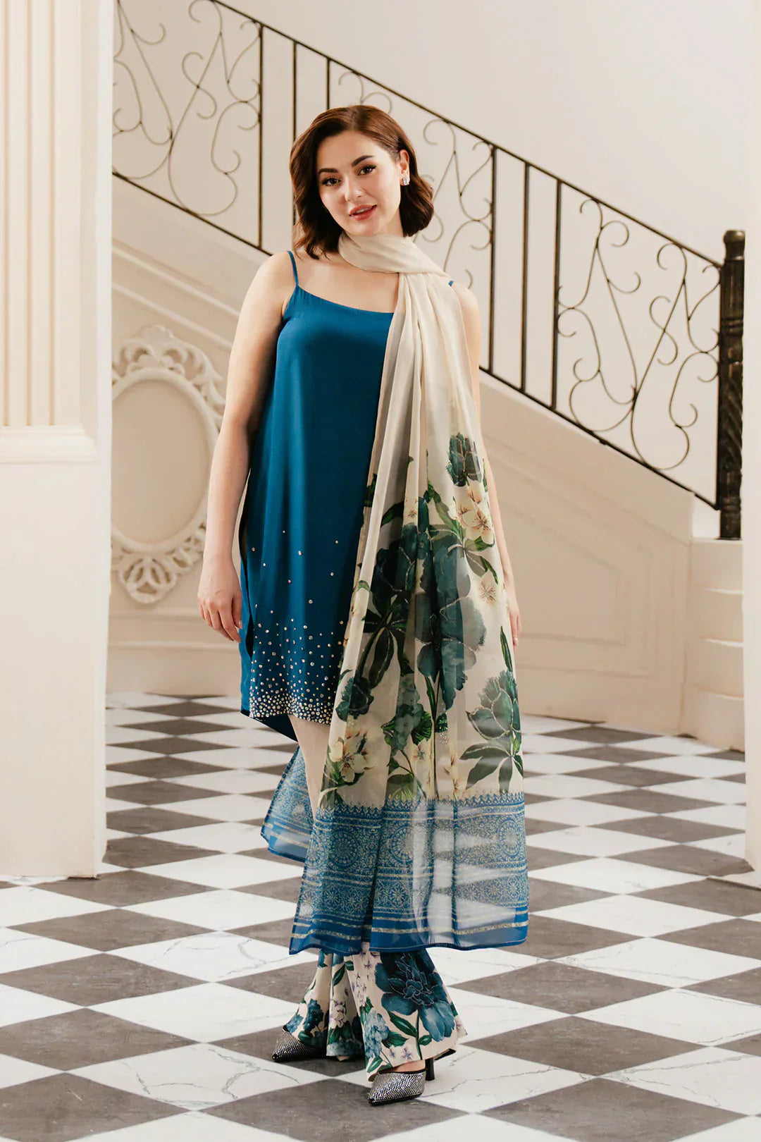 LULUSAR Luxe Silk 3PC Digital Printed Unstitched Dress – ZC869