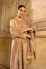 Dhanak 3PC Embroidered Shirt with Dhanak Embroidered Shawl – ZC590