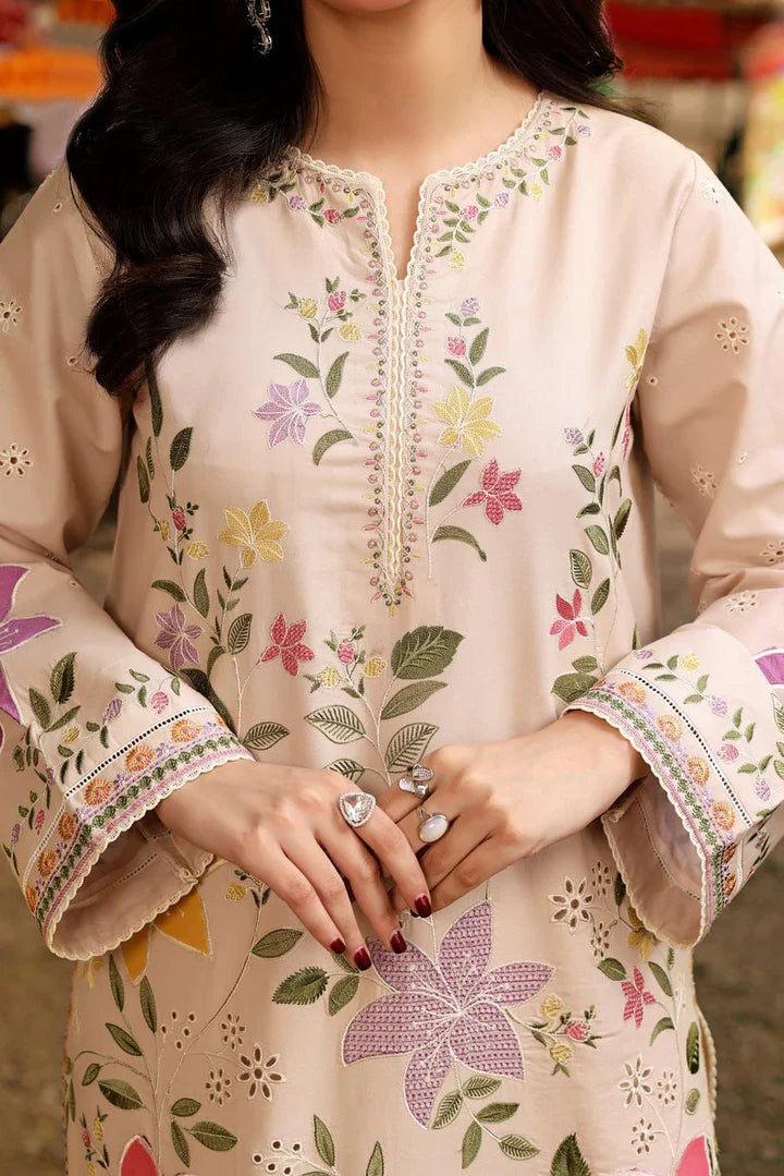 Unstitched 3PC Embroidered Lawn Suit- NF-DE 1151